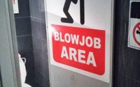 Blowjob area in washrooms